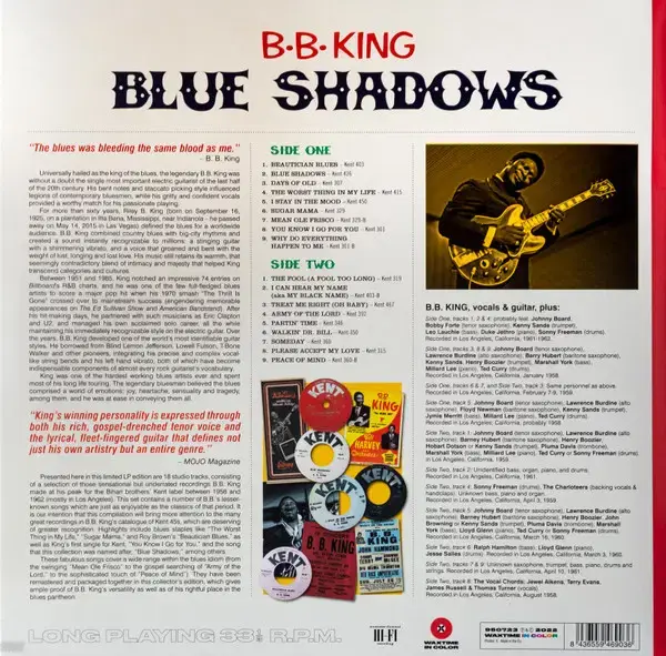 Thumbnail: Back cover of B.B. King Blue Shadows vinyl record
