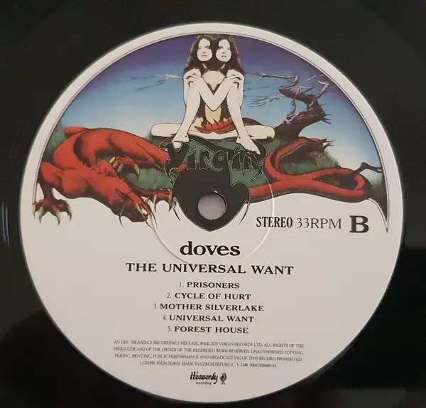Thumbnail: Doves - The Universal Want vinyl record side B label