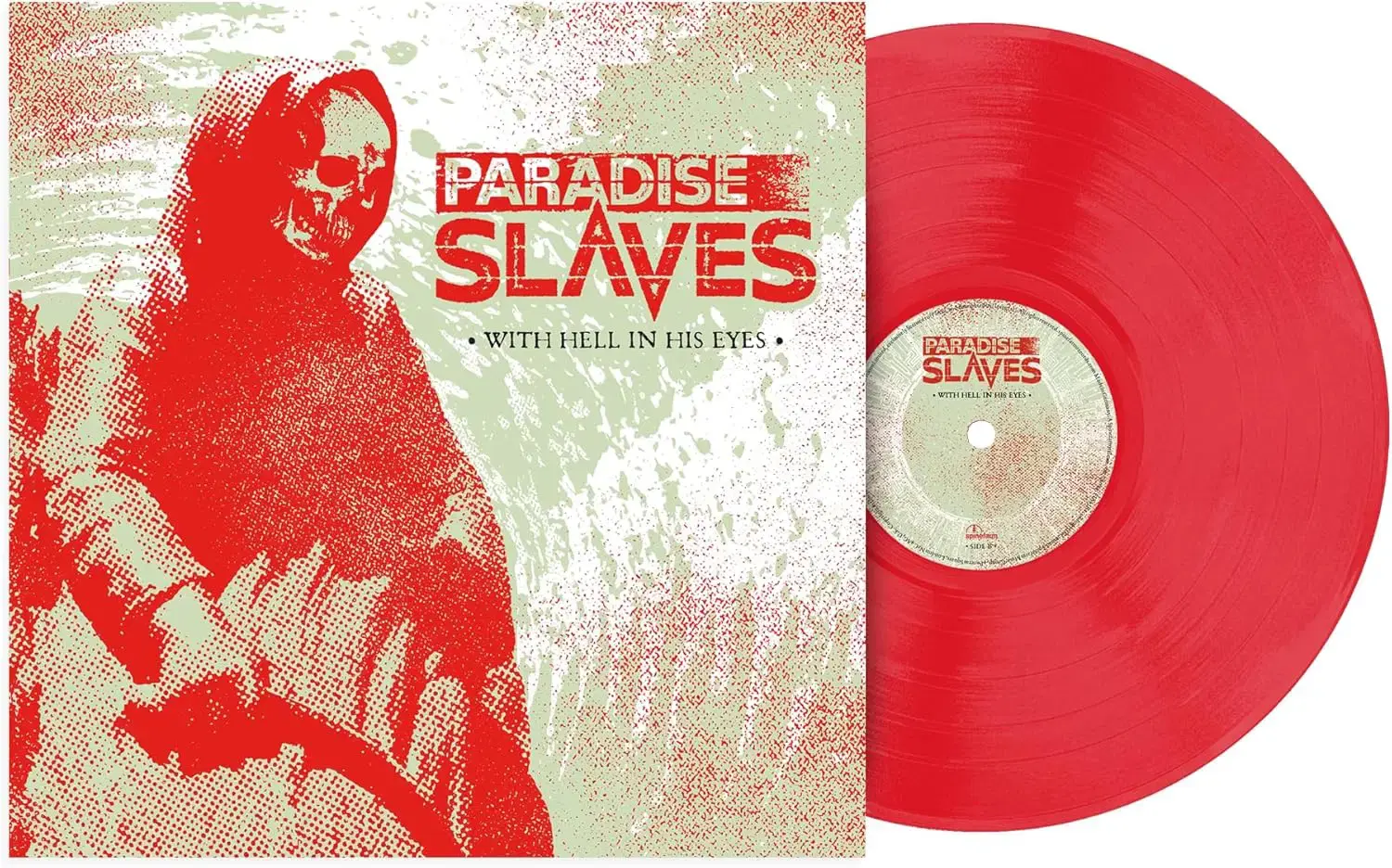 Paradise Slaves With Hell In His Eyes red vinyl record