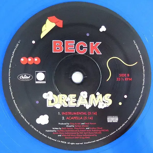 Thumbnail: Beck - Dreams (BlueTranslucent Vinyl 12" 2015, Limited Edition,Record Store Day)