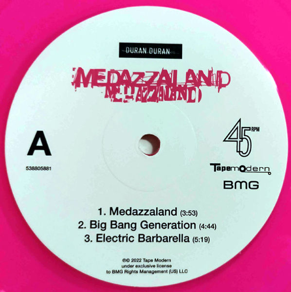 Thumbnail: Medazzaland 45rpm record: Medazzaland, Big Bang Generation, Electric Barbarella