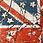 Thumbnail: Abstract artwork: red, white, blue, stars, splattered paint