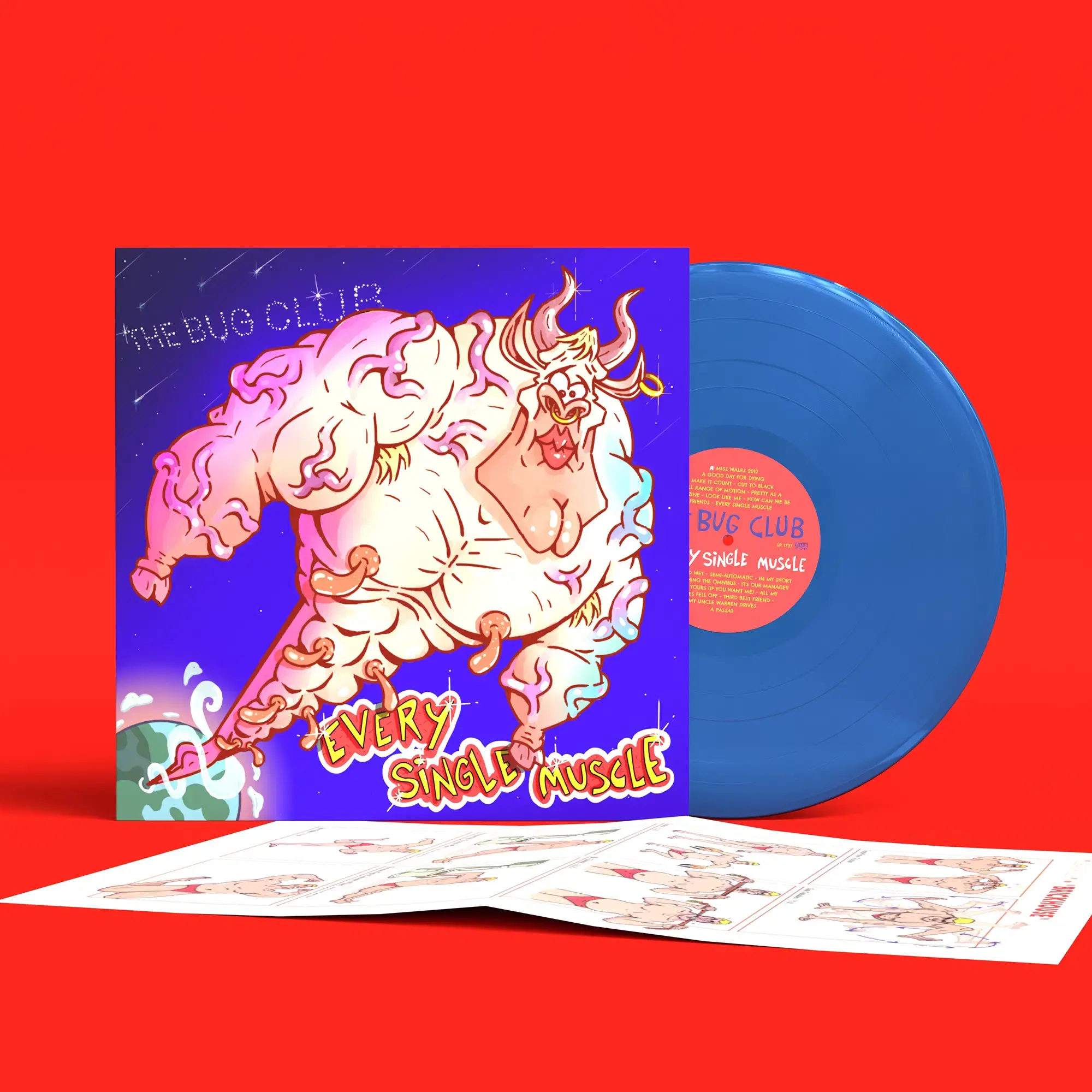 The Bug Club - Every Single Muscle blue vinyl and cover art