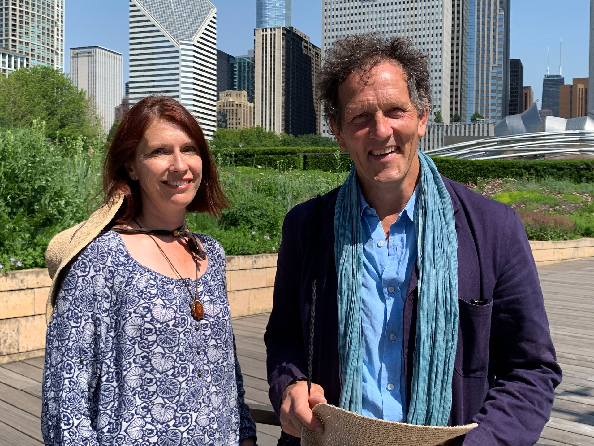 LAURA + MONTY DON, on his Great American Gardens Visit: photo courtesy of Laura Ekasetya, All rights reserved.