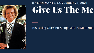 My latest post on the reveler blog: Give us the memories of our pop culture moments