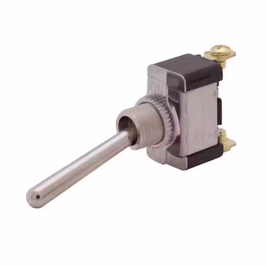 SPST On-Off Toggle Switch with Bat Handle, Screw Terminal