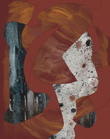 abstract but elusive and evocative of subject matter digital/traditional painting pigment print