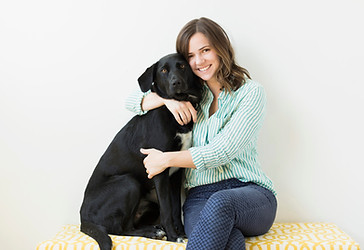 Woman Hugging her Dog
