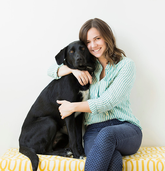 Girl Hugging her Dog