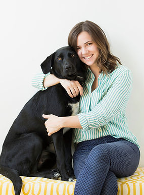 Girl Hugging her Dog