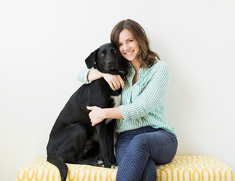 Girl Hugging her Dog