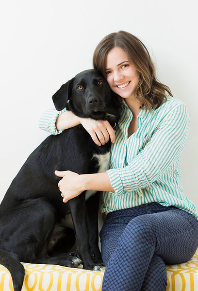 Girl Hugging her Dog