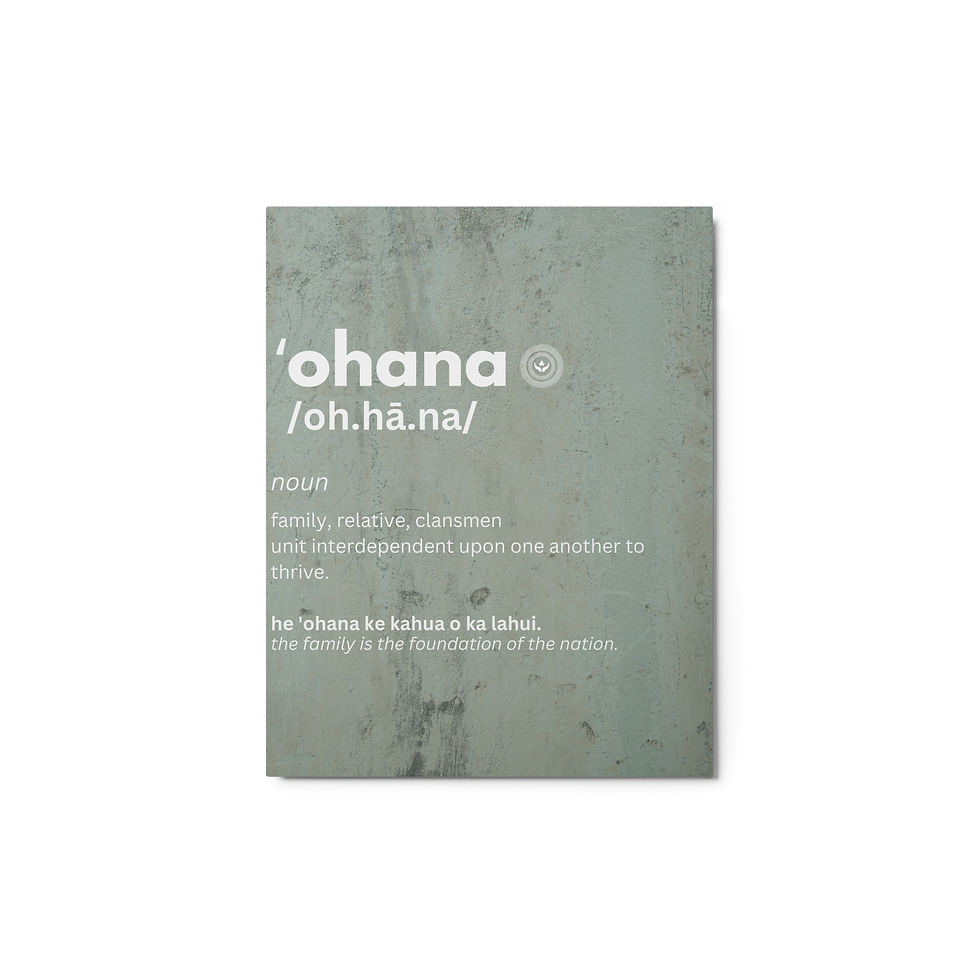 Thumbnail: 'Ohana | Metal Print - Dark Green