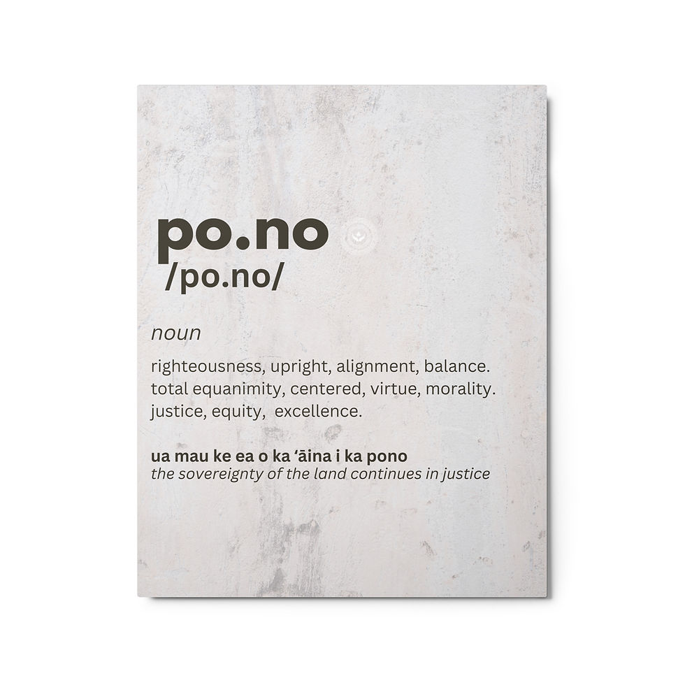 Thumbnail: Pono | Metal Print - White