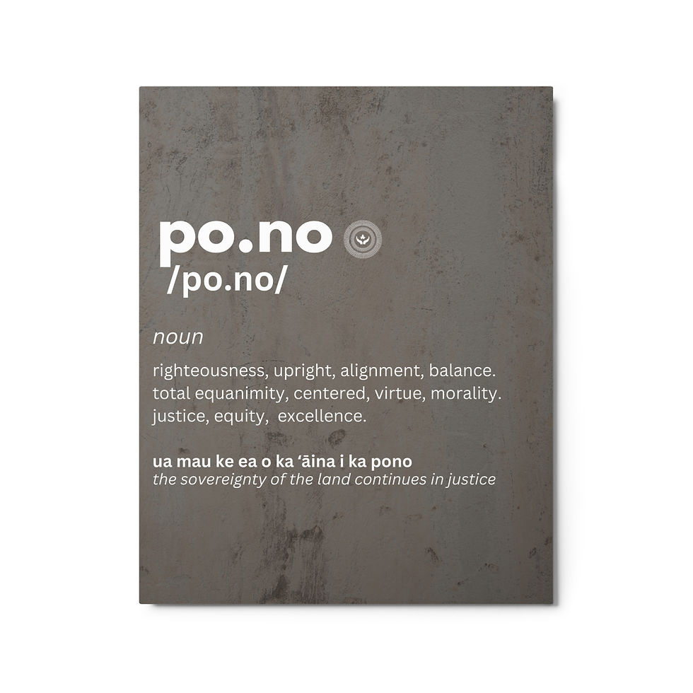 Thumbnail: Pono | Metal Print - Black