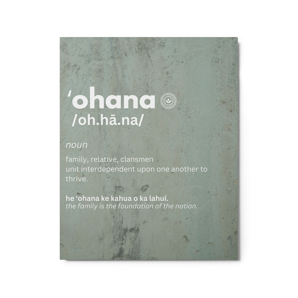 Thumbnail: 'Ohana | Metal Print - Dark Green