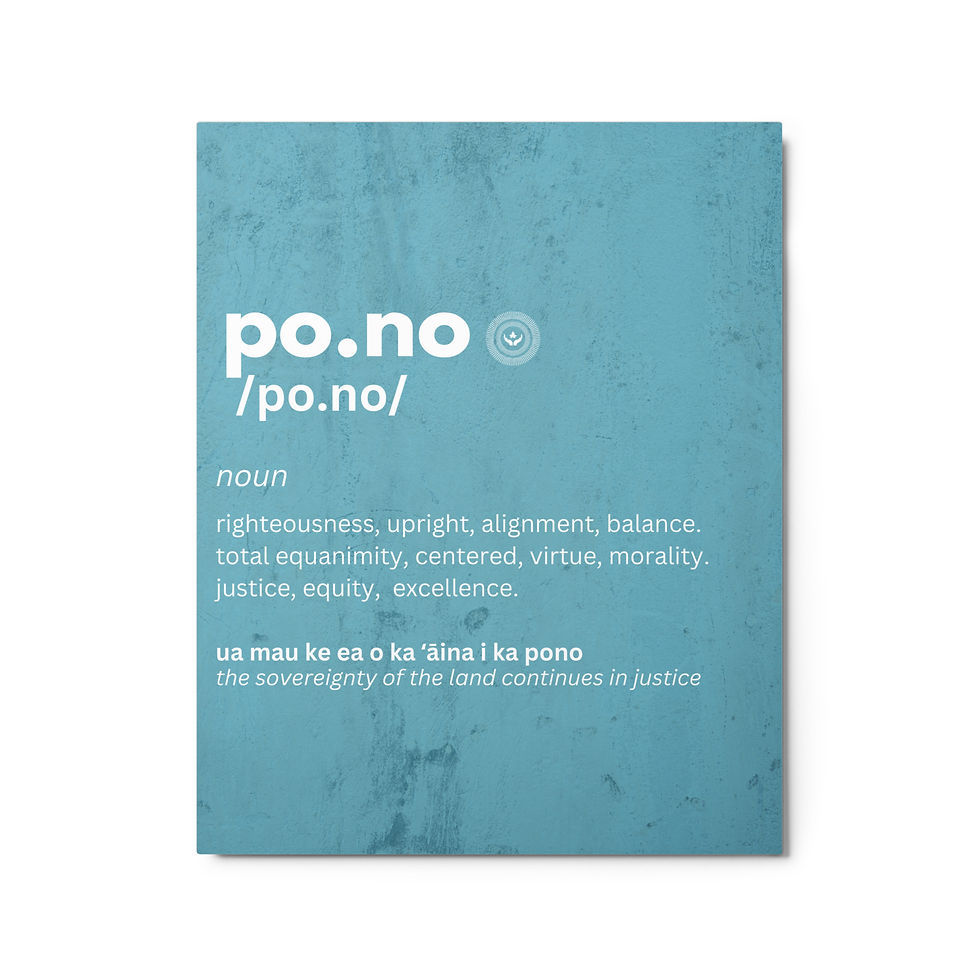 Thumbnail: Pono | Metal Print - Blue