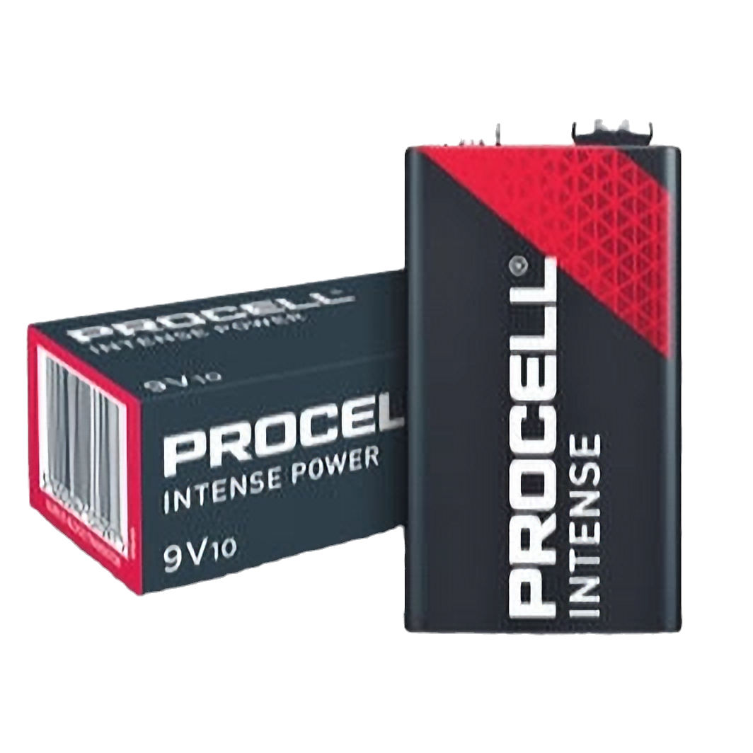 9v procell intense, box 10 pile