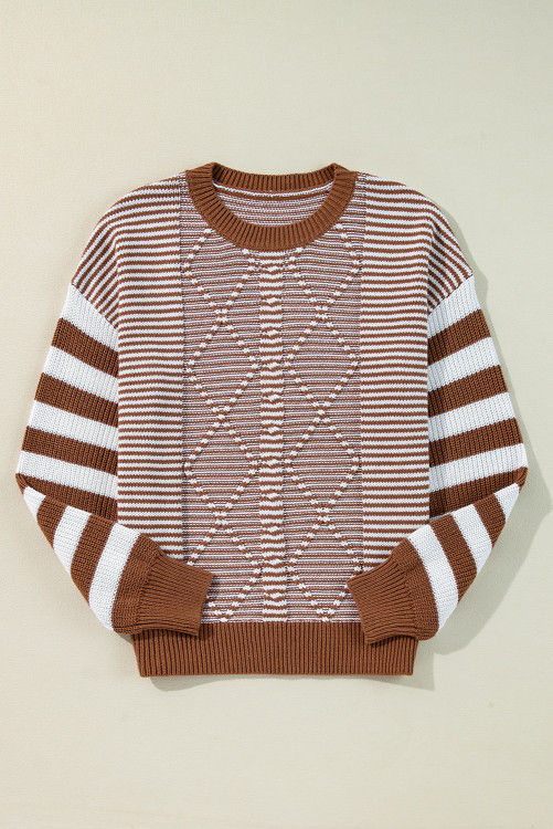 Thumbnail: Women’s Brown Stripe Sweater