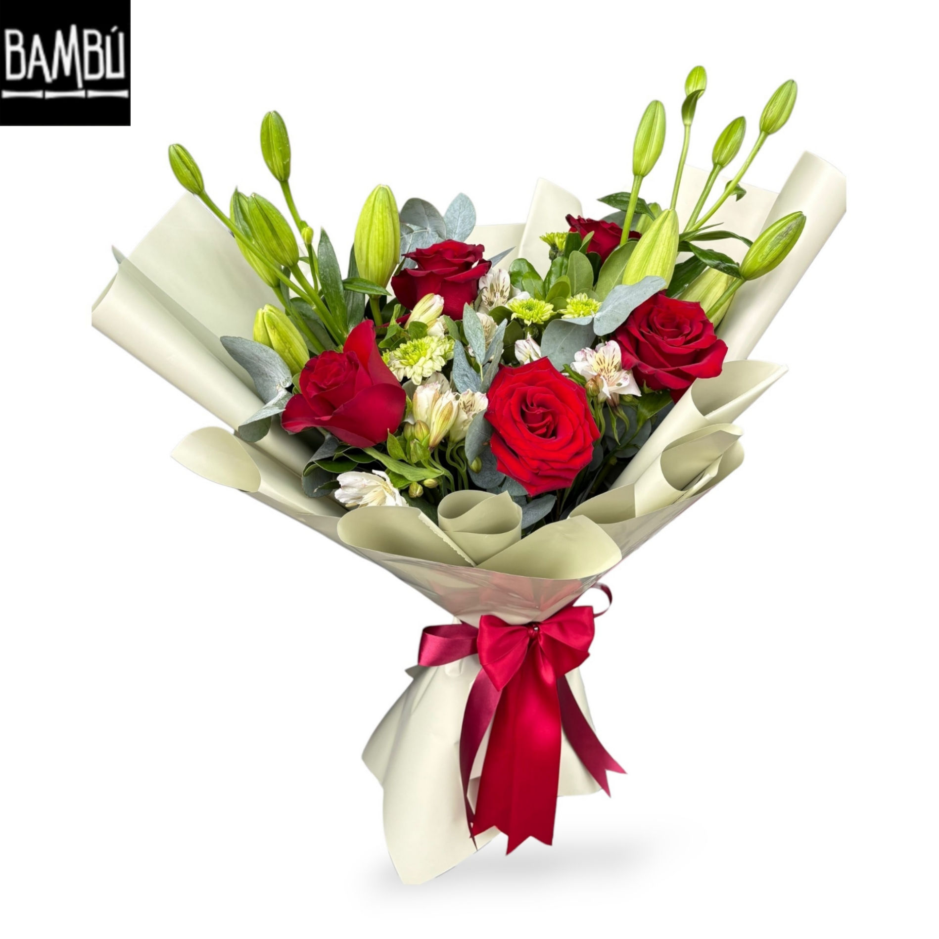 ELEGANTE RAMO CON ROSA