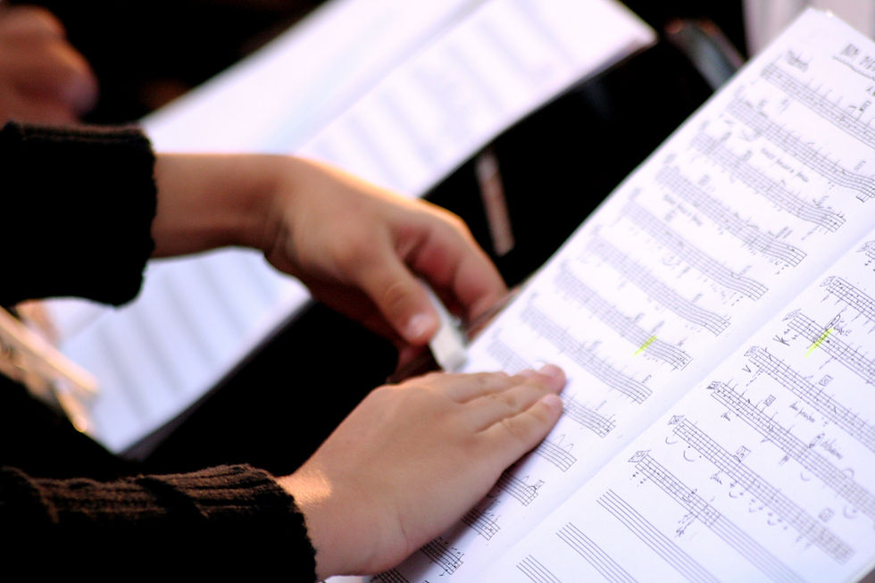 Hands With Sheet Music
