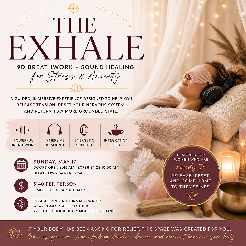 THE EXHALE - 9D Breathwork + Sound Healing experience for stress and anxiety