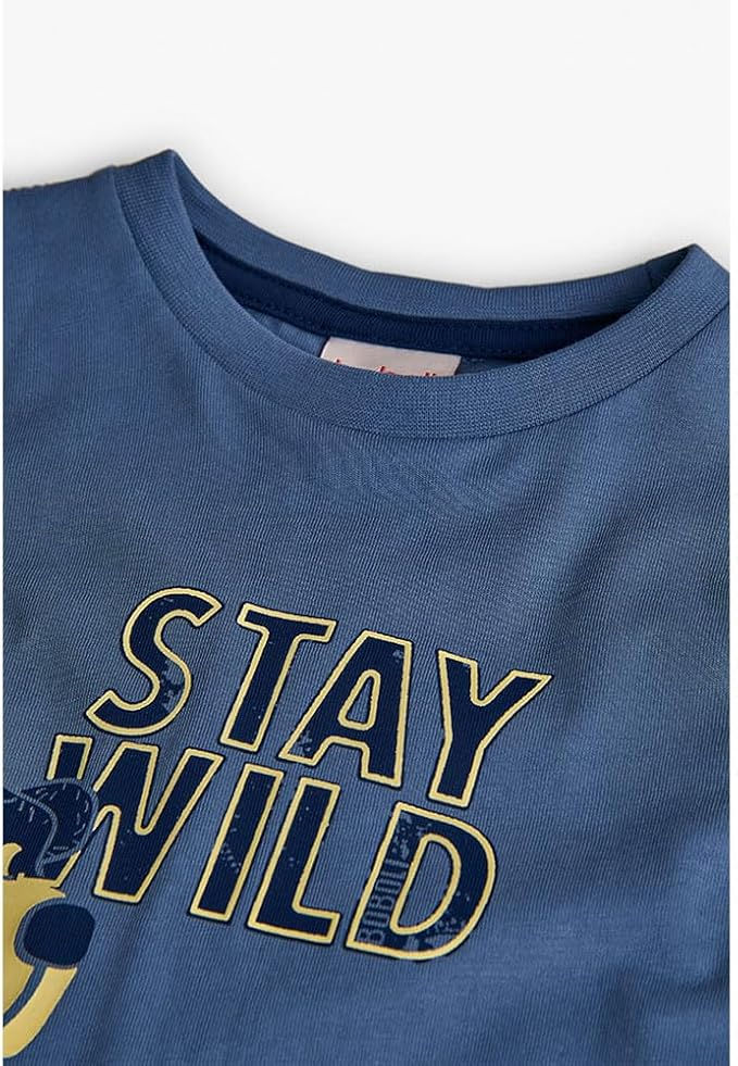 Miniatura: CAMISETA NIÑO ANIMALES AZUL BOBOLI