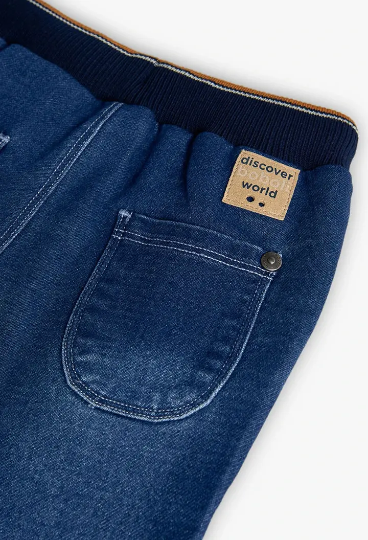 Miniatura: PANTALÓN DENIM AZUL MARINO GOMA BOBOLI