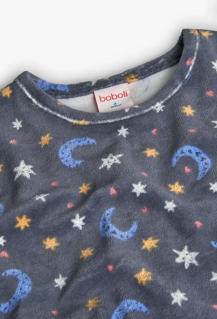 Miniatura: PIJAMA TERCIOPELO ESTRELLAS Y LUNAS BOBOLI