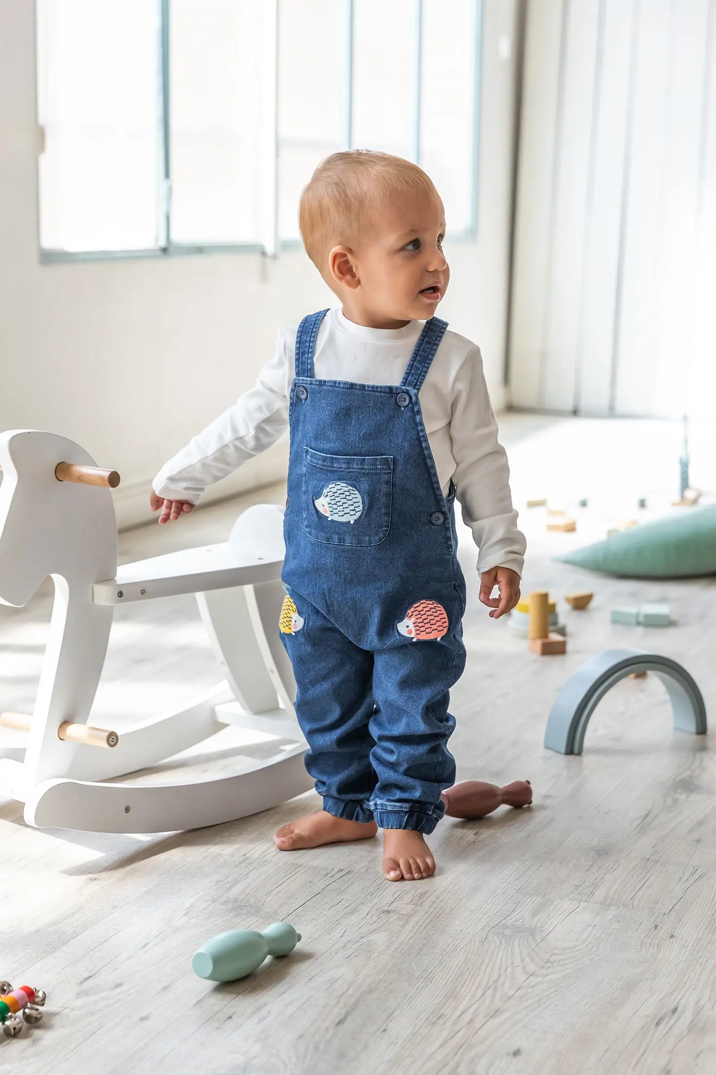 CONJUNTO BEBE DE PETO AZUL BOBOLI