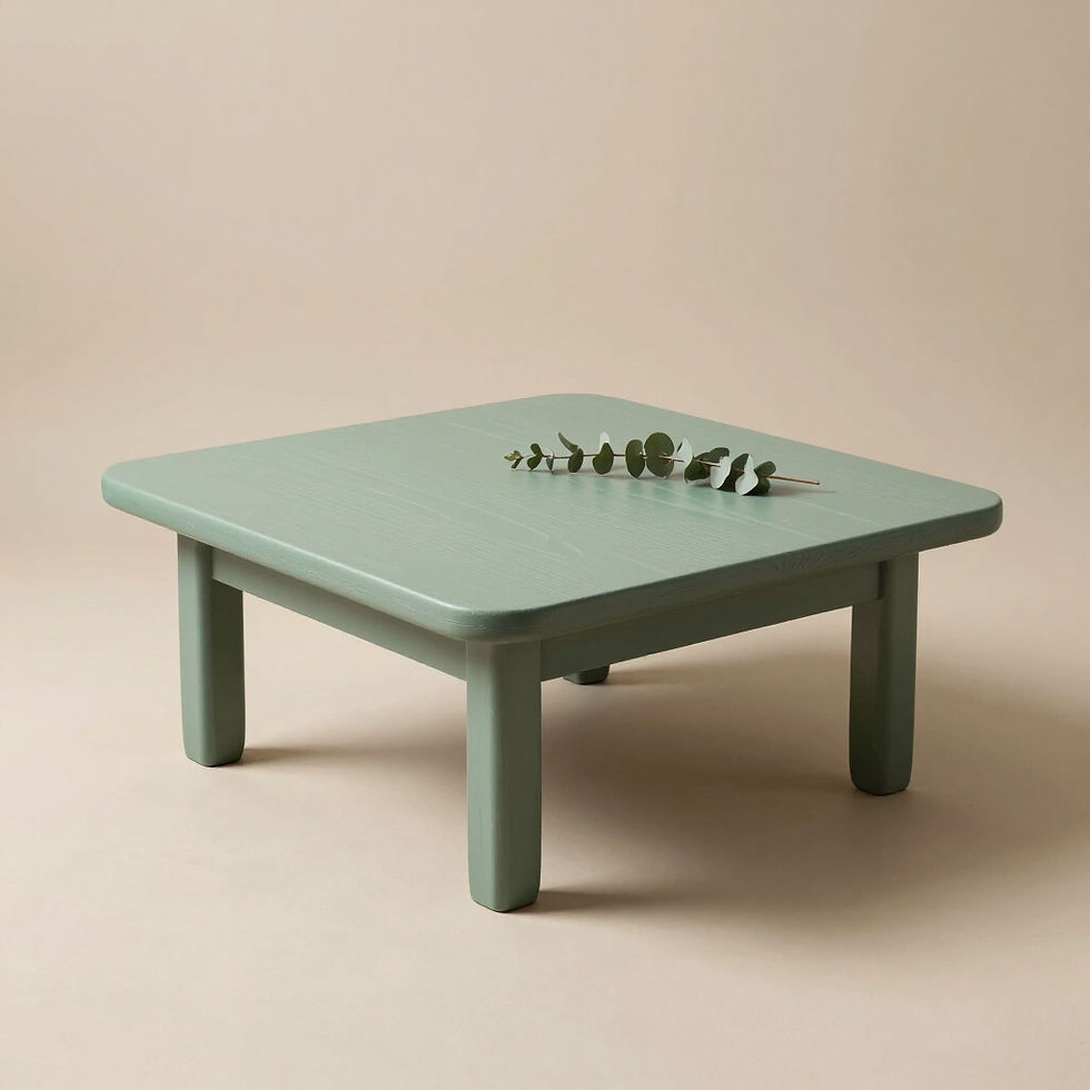 Sage green upcycled furniture coffee table