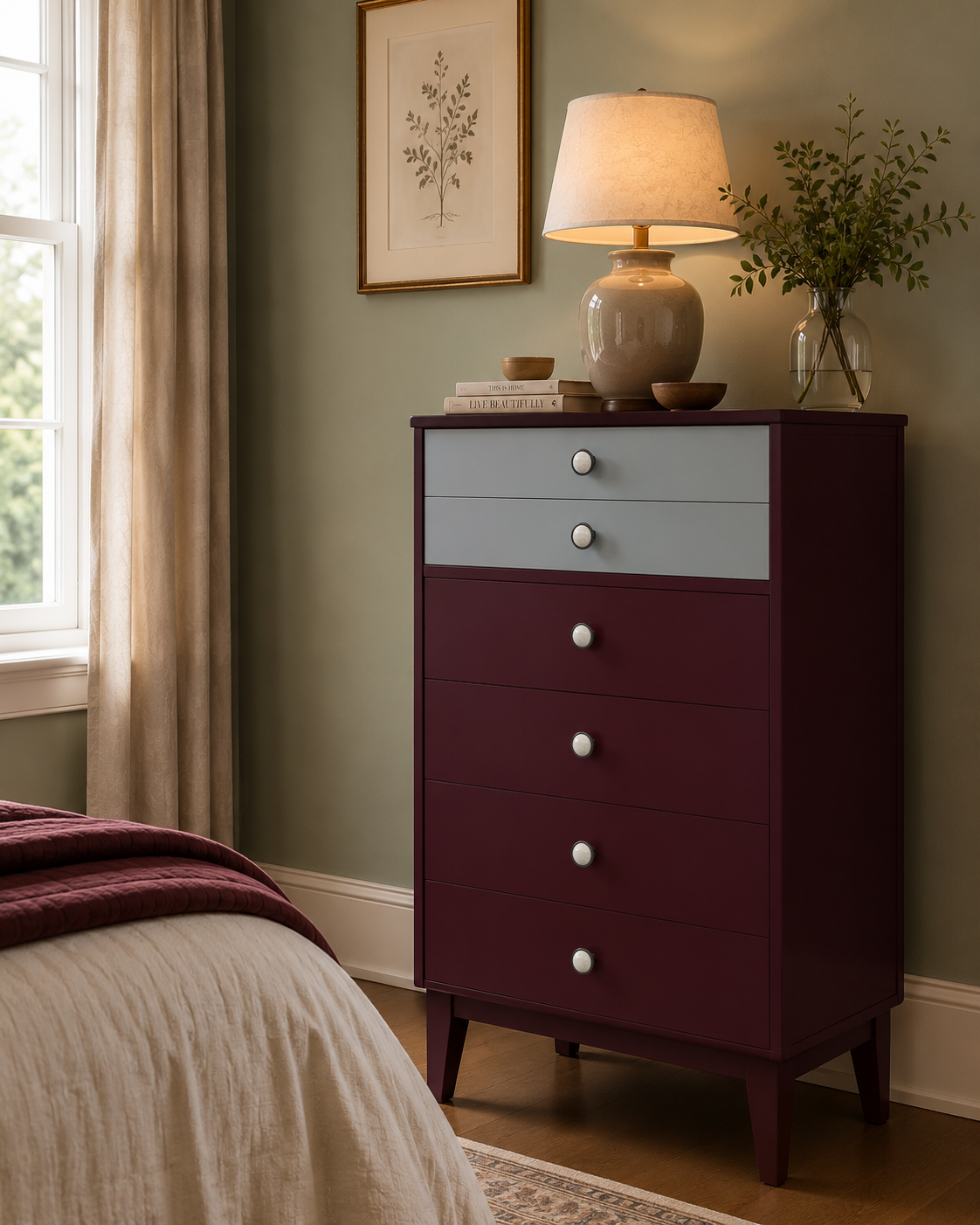 "Lusso"6-Drawer Tallboy Chest