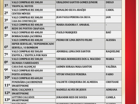 Ganhadores do 2º Sorteio Mega Natal 2018