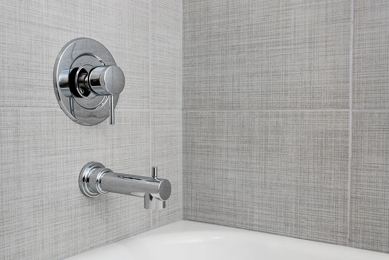 Linen Texture Tile Shower Bathroom
