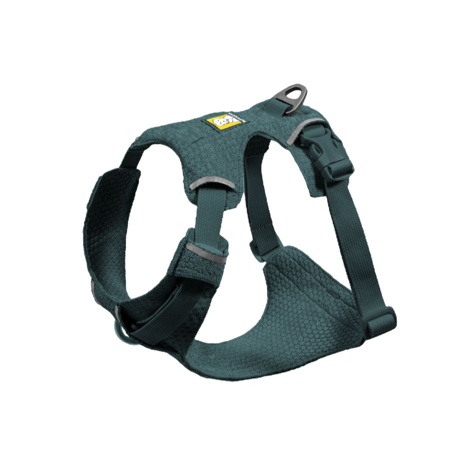 רתמת Ruffwear Front Range Flex בצבע Deep Teal לכלב, מידה M, מבט קדמי