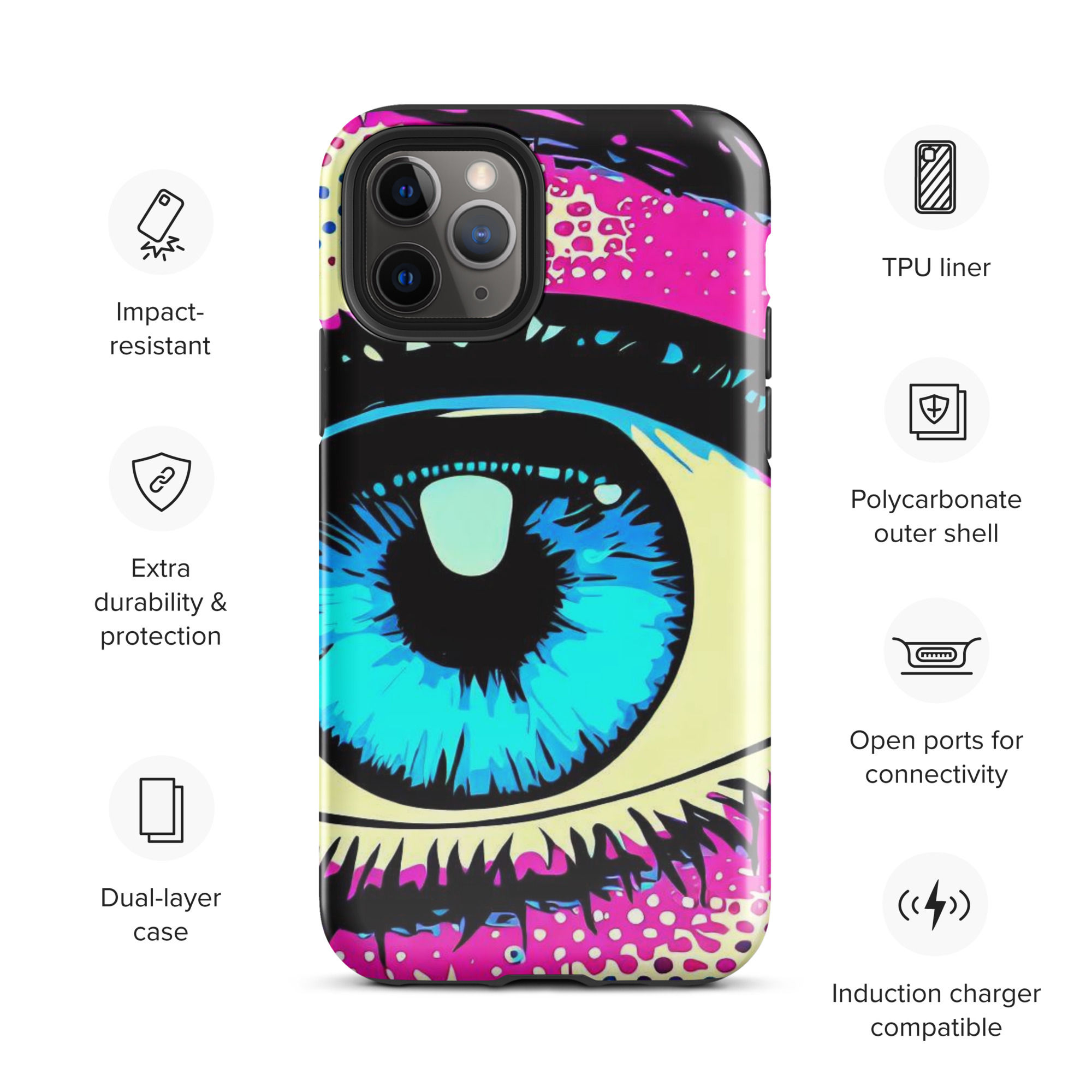 Colorful, Bold Pop Art Durable Case for iPhone®