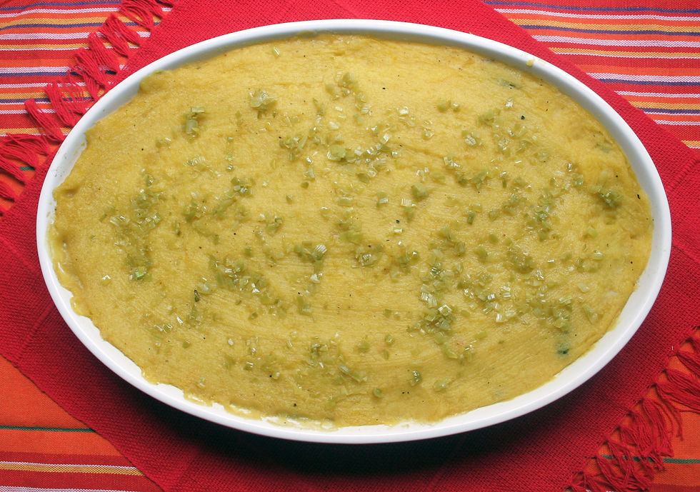 escondidinho vegano de mandioquinha e shitake