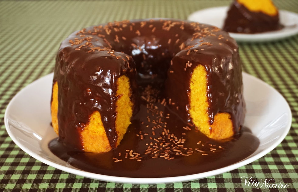 Bolo Vulcão Vegano de Ceoura com Brigadeiro
