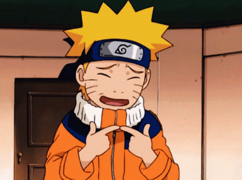 Naruto being shy gif