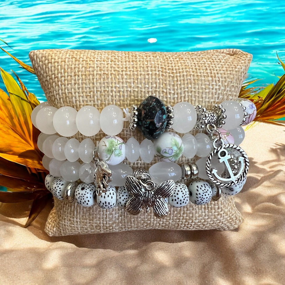 Thumbnail: Nautical Charm Beaded Bracelet Set
