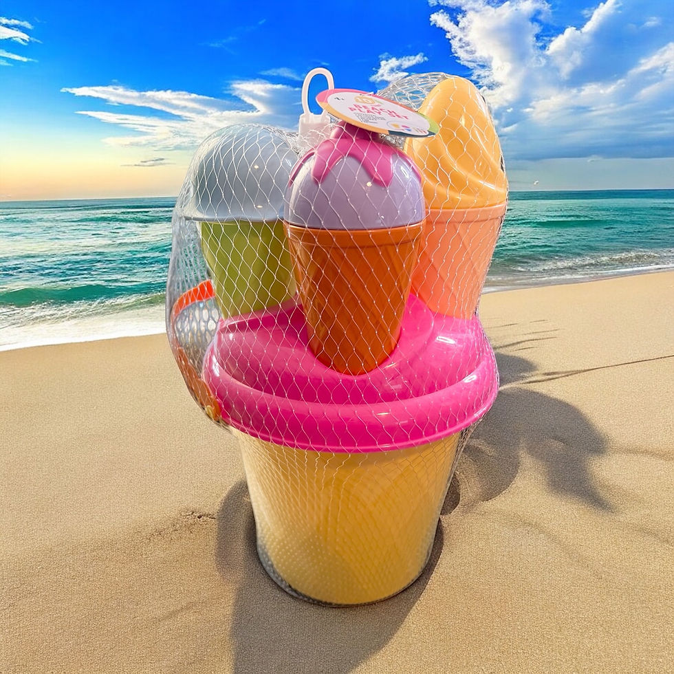 10-Piece Beach Play Set – Ice Cream Sand Bucket Toy for Kids (Ages 4+)