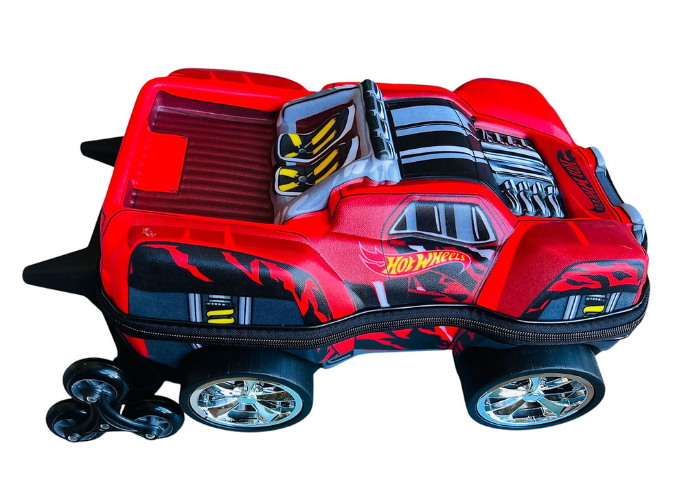 Thumbnail: Hot Wheels Monster Racing Truck Kids’ Rolling Carry-On – Red Flame Design