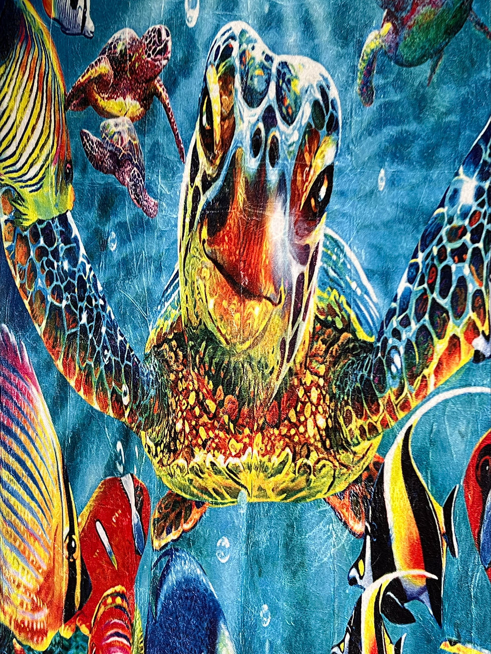 Thumbnail: Submerged Serenity: Sea Turtle Blanket