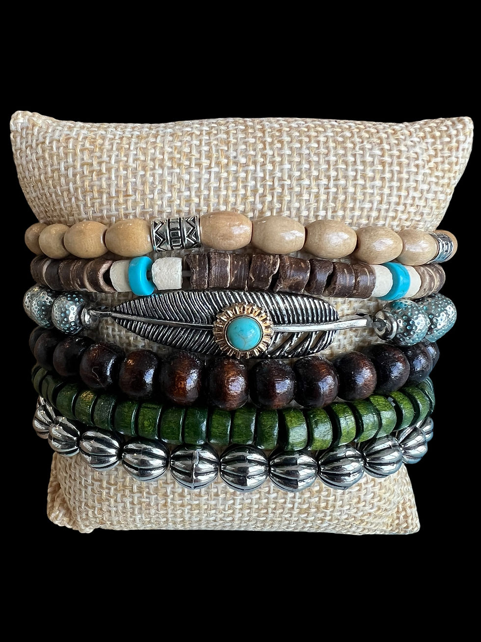 Thumbnail: Wild Spirit Boho Bracelet Stack – Earthy, Rustic & Timeless 🌿✨
