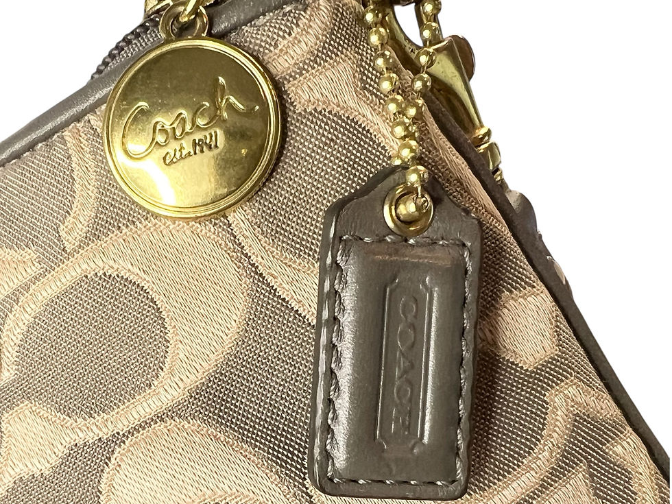 Thumbnail: Coach Ashley Signature Wristlet in Gray Monogram