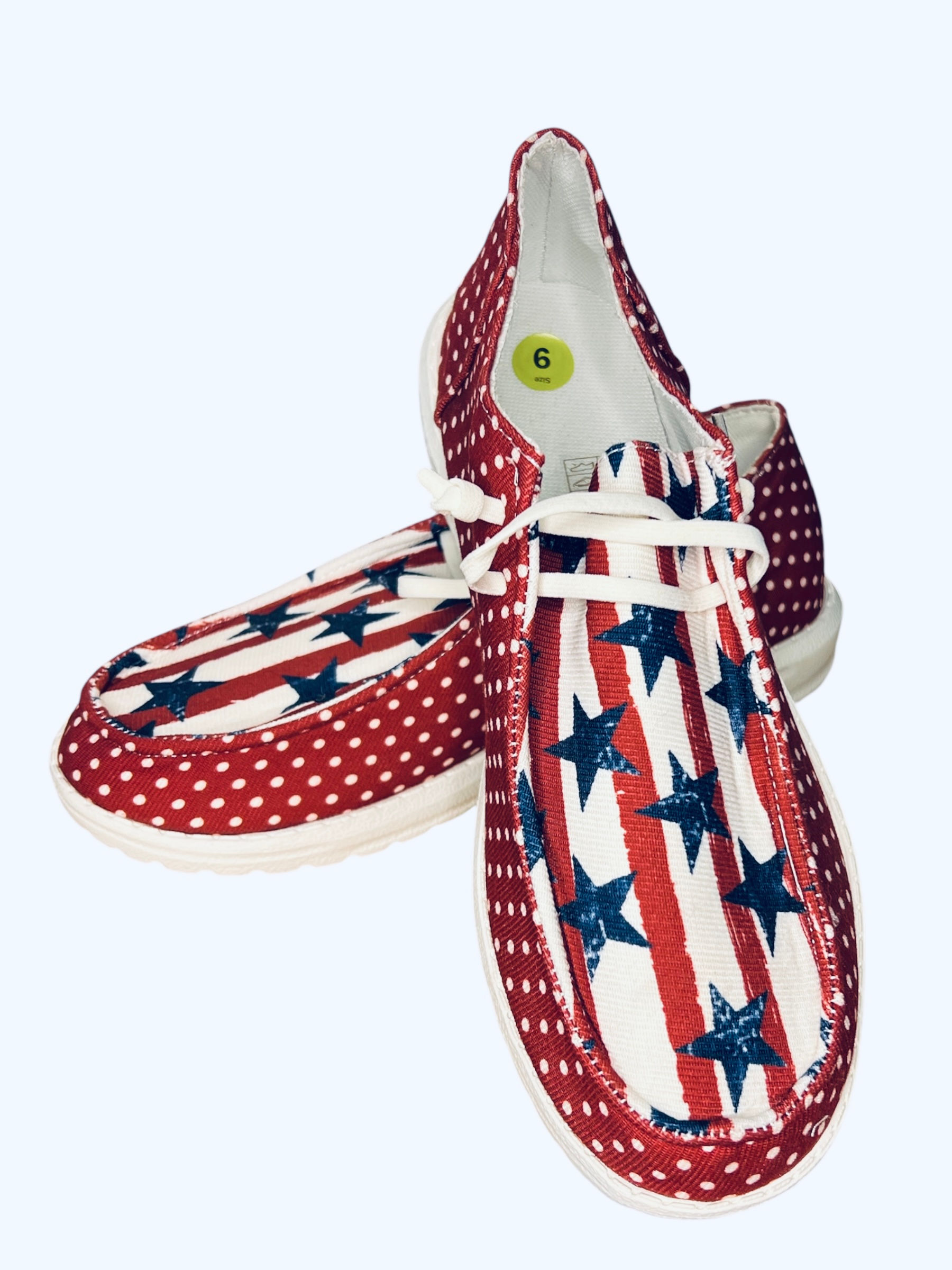 Patriotic Stars & Stripes Women’s Casual Loafers – Size 9 (LAST PAIR!)