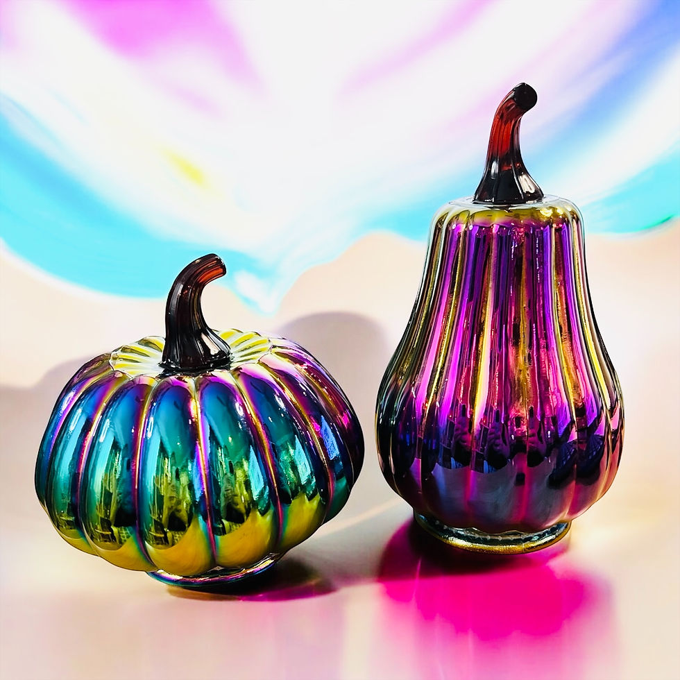 Thumbnail: Iridescent Glass Pumpkins – Elegant Fall & Halloween Decor