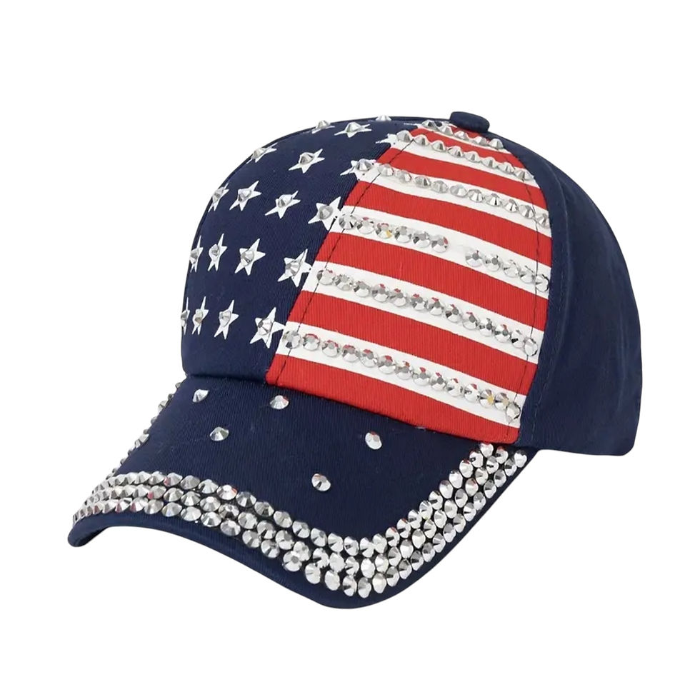 Thumbnail: Sparkle & Shine Patriotic Baseball Hat – Adult Size