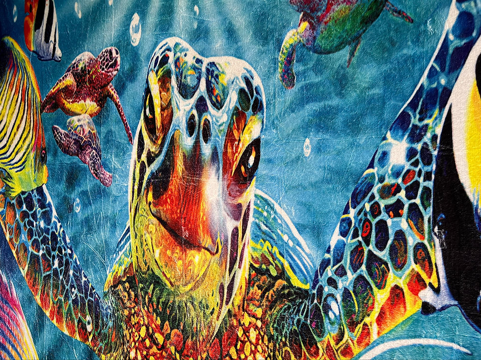 Thumbnail: Submerged Serenity: Sea Turtle Blanket