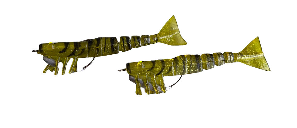 Thumbnail: Luminous Live-Action Shrimp Lures – Irresistible & Ultra-Realistic! 🎣✨